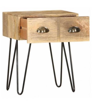vidaXL Bedside Cabinet 40x30x50 cm Solid Mango Wood