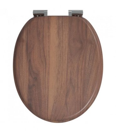 vidaXL Soft-Close Toilet Seat 2 pcs Brown 44 x 38 cm MDF board