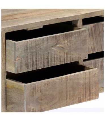 vidaXL Sideboard 140x30x60 cm Solid Mango Wood
