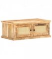 vidaXL Coffee Table 90x50x35 cm Solid Mango Wood and Natural Cane