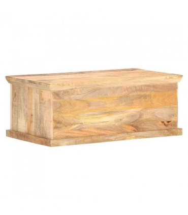 vidaXL Coffee Table 90x50x35 cm Solid Mango Wood and Natural Cane