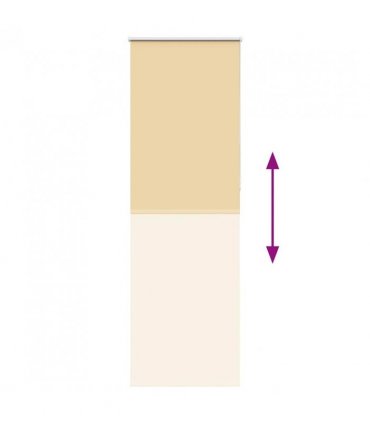 vidaXL Roller Blind Blackout Beige 65x210 cm Fabric Width 60.7 cm Polyester