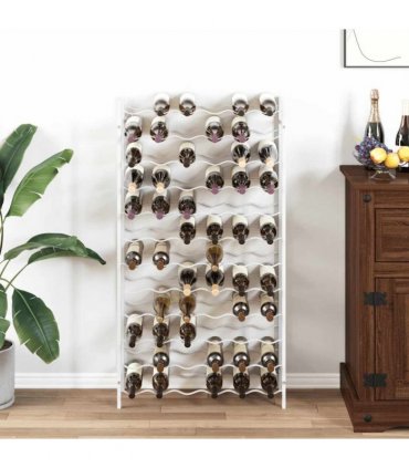 vidaXL Wine Rack for 72 Bottles White Metal