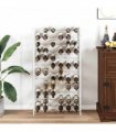 vidaXL Wine Rack for 72 Bottles White Metal