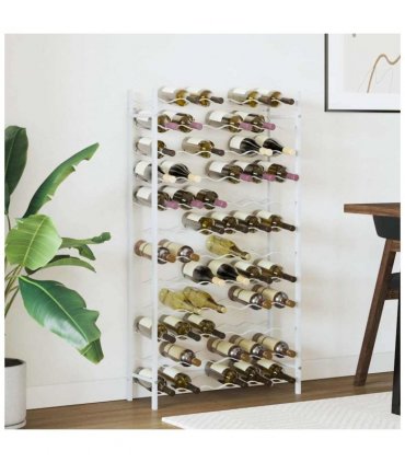 vidaXL Wine Rack for 72 Bottles White Metal