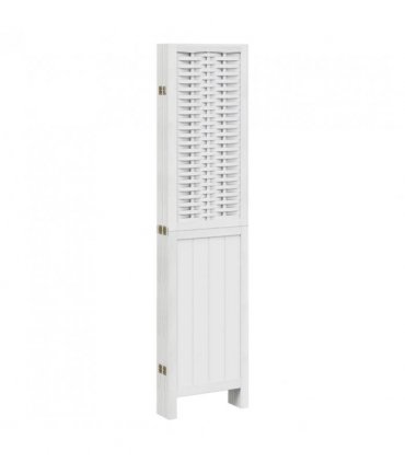vidaXL Room Divider 6 Panels White Solid Wood Paulownia