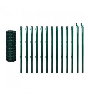 vidaXL Euro Fence Steel 25x0.8 m Green