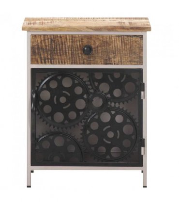 vidaXL Bedside Cabinet 40x30x50 cm Rough Mango Wood