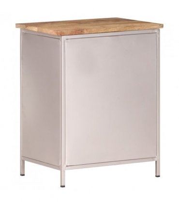 vidaXL Bedside Cabinet 40x30x50 cm Rough Mango Wood