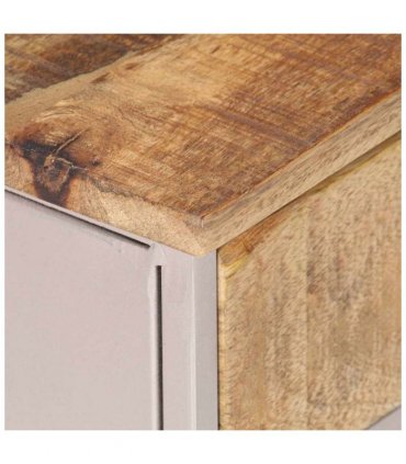 vidaXL Bedside Cabinet 40x30x50 cm Rough Mango Wood