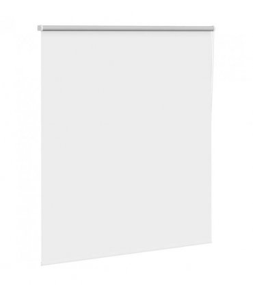 vidaXL Roller Blind Blackout White 130x175 cm Fabric Width 126.6 cm Polyester