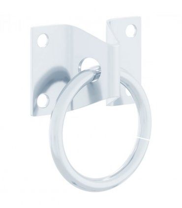 vidaXL Hitching Rings with Plates 3 pcs Silver Steel