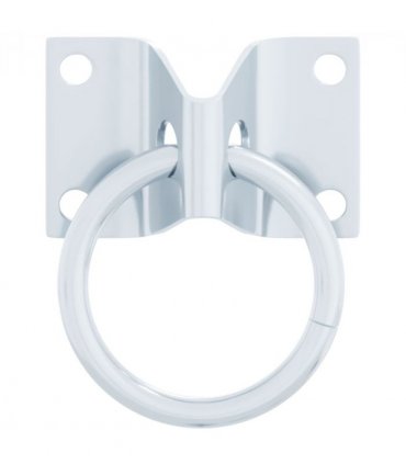 vidaXL Hitching Rings with Plates 3 pcs Silver Steel