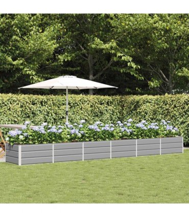 vidaXL Planter Light Grey 480 x 80 x 45 cm Steel