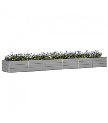 vidaXL Planter Light Grey 480 x 80 x 45 cm Steel