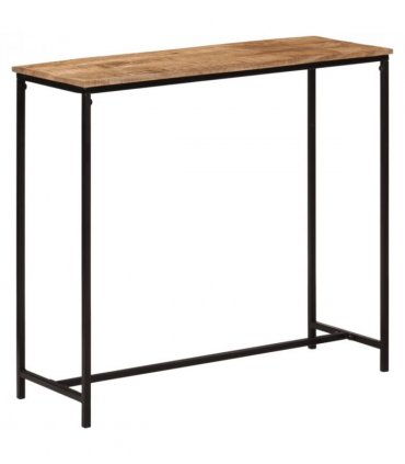 vidaXL Console Table 80x30x74 cm Solid Wood Mango and Iron