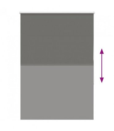 vidaXL Roller Blind Blackout Grey 95x175 cm Fabric Width 90.7 cm Polyester