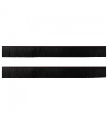 vidaXL Self-adhesive Door Brush Seals 2 pcs Brown 100 cm
