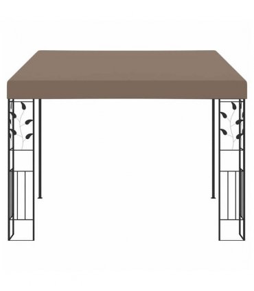 vidaXL Wall-mounted Gazebo 3x3x2.5 m Taupe