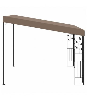 vidaXL Wall-mounted Gazebo 3x3x2.5 m Taupe