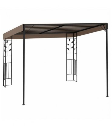 vidaXL Wall-mounted Gazebo 3x3x2.5 m Taupe