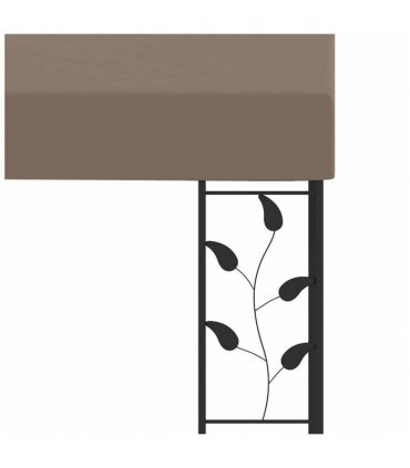 vidaXL Wall-mounted Gazebo 3x3x2.5 m Taupe