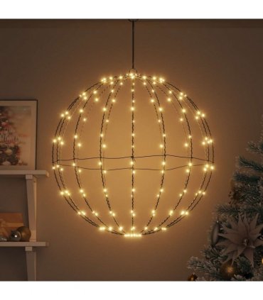 vidaXL Ball with 192 LEDs Warm white 59.5 x 59.5 x 63 cm Metal