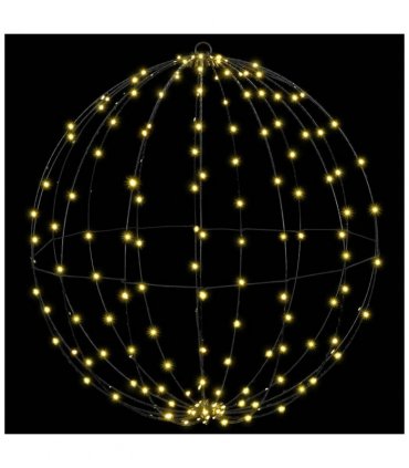 vidaXL Ball with 192 LEDs Warm white 59.5 x 59.5 x 63 cm Metal