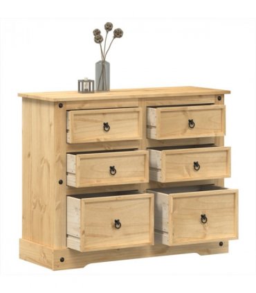 vidaXL Chest of Drawers Corona 110x43x91 cm Solid Wood Pine