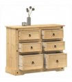 vidaXL Chest of Drawers Corona 110x43x91 cm Solid Wood Pine
