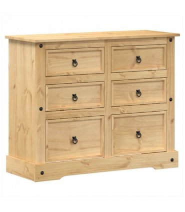 vidaXL Chest of Drawers Corona 110x43x91 cm Solid Wood Pine