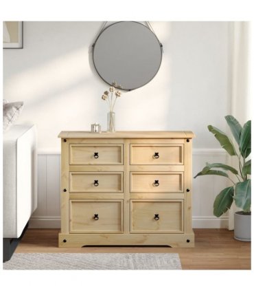 vidaXL Chest of Drawers Corona 110x43x91 cm Solid Wood Pine