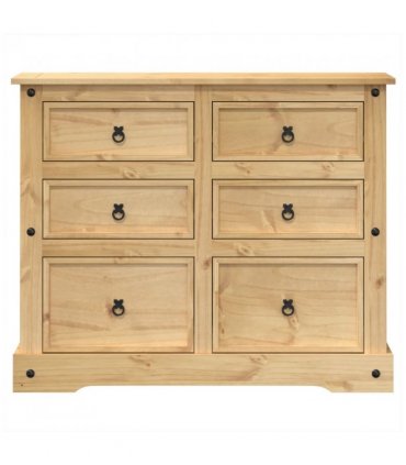 vidaXL Chest of Drawers Corona 110x43x91 cm Solid Wood Pine