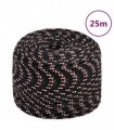vidaXL Boat Rope Black 10 mm 25 m Polypropylene