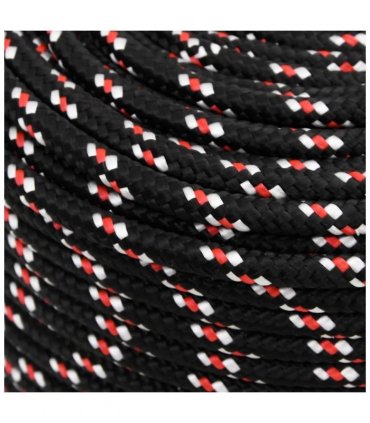 vidaXL Boat Rope Black 10 mm 25 m Polypropylene