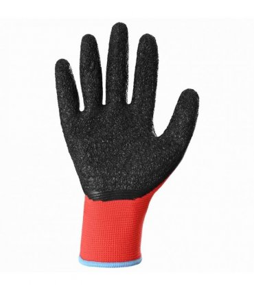 vidaXL Work Gloves 24 pcs Red and Black 9 / L Latex Coating