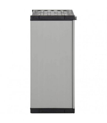 vidaXL Garden Waste Cabinet Grey and Black 68x40x85 cm PP