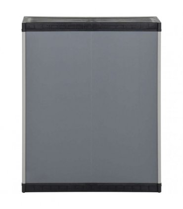 vidaXL Garden Waste Cabinet Grey and Black 68x40x85 cm PP