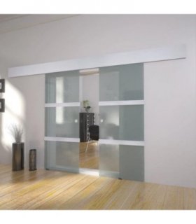 vidaXL Double Sliding Door Glass