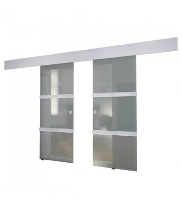 vidaXL Double Sliding Door Glass