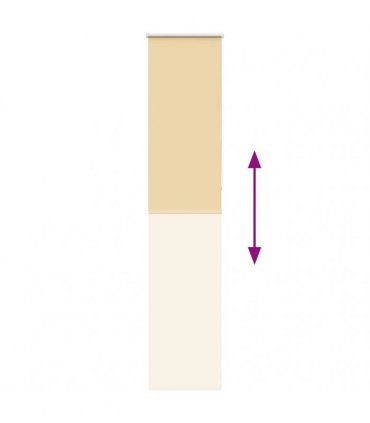 vidaXL Roller Blind Blackout Beige 55x210 cm Fabric Width 50.7 cm Polyester