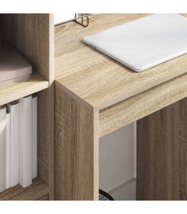 vidaXL Desk with Drawer with Shelf with Storage 2 pcs Sonoma Oak