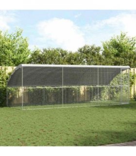 vidaXL Chicken Cage 3 pcs Silver 600 x 200 x 200 cm Galvanised Steel