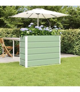 vidaXL Planter Green 100 x 40 x 75 cm Steel