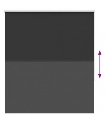 vidaXL Roller Blind Blackout Black 135x130 cm Fabric Width 131.6 cm Polyester