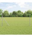 vidaXL Ground Fix Welded Wire Fence 50 x 1 m Galvanised Steel Silver