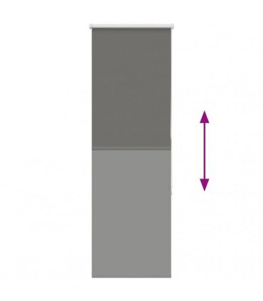 vidaXL Roller Blind Blackout Grey 60x130 cm Fabric Width 55.7 cm Polyester
