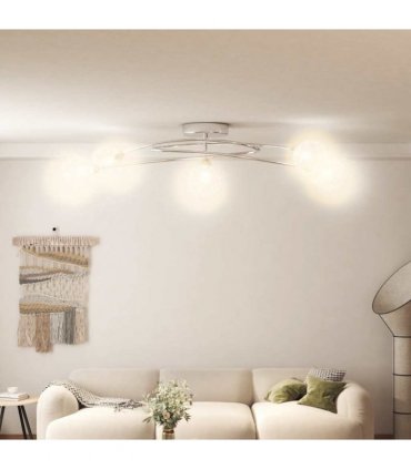 vidaXL Ceiling Lamp with Mesh Wire Shades for 5 G9 LED Lights