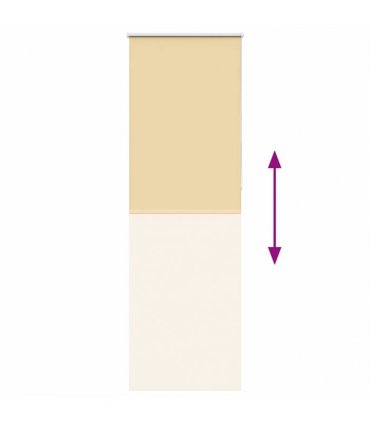 vidaXL Roller Blind Blackout Beige 80x230 cm Fabric Width 75.7 cm Polyester