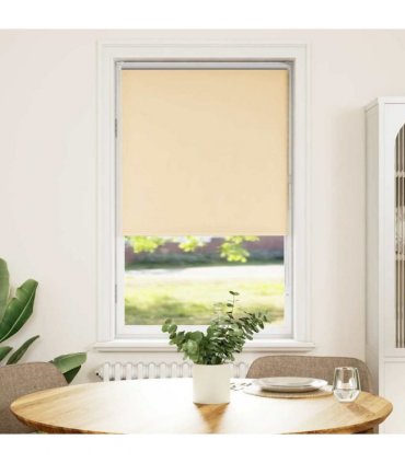 vidaXL Roller Blind Blackout Beige 85x130 cm Fabric Width 80.7 cm Polyester
